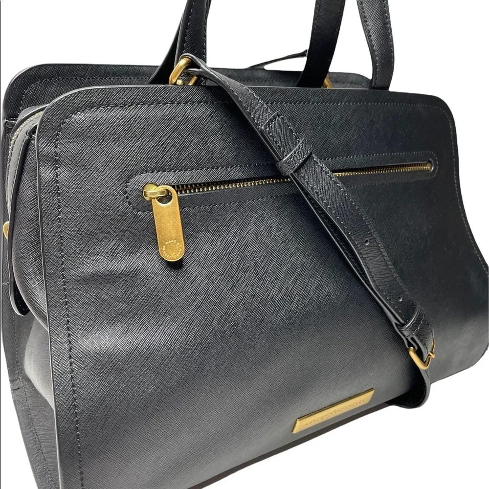 Marc by Marc Jacobs | Luna Saffiano Alaina Satchel Bag in Black